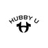 Logo with 'HUBBY U' text and a stylized 'H' on a white background